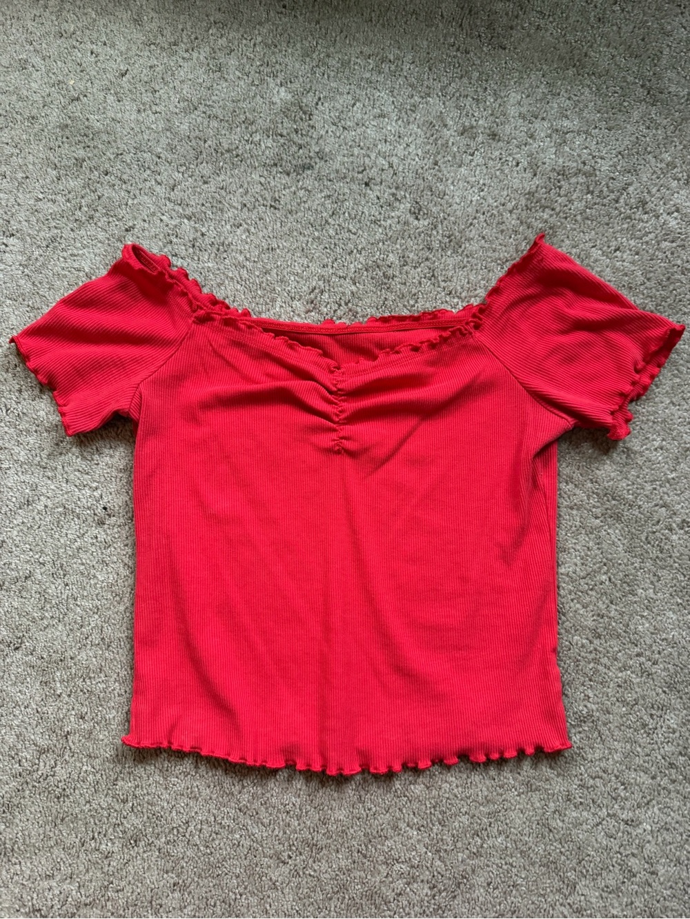 Women’s Red Off-Shoulder Top
